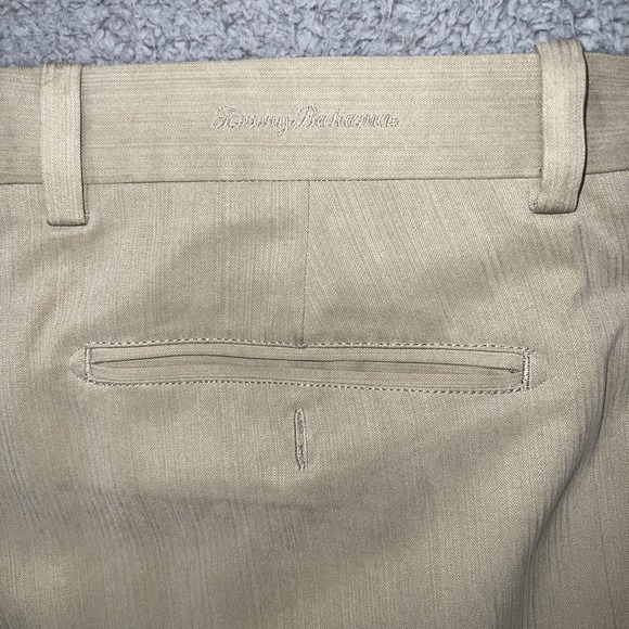 Tommy Bahama Chino Pants Men's Size 38x32 Tan Silk Bamboo Blend Pleated‎ Front - Picture 3 of 13